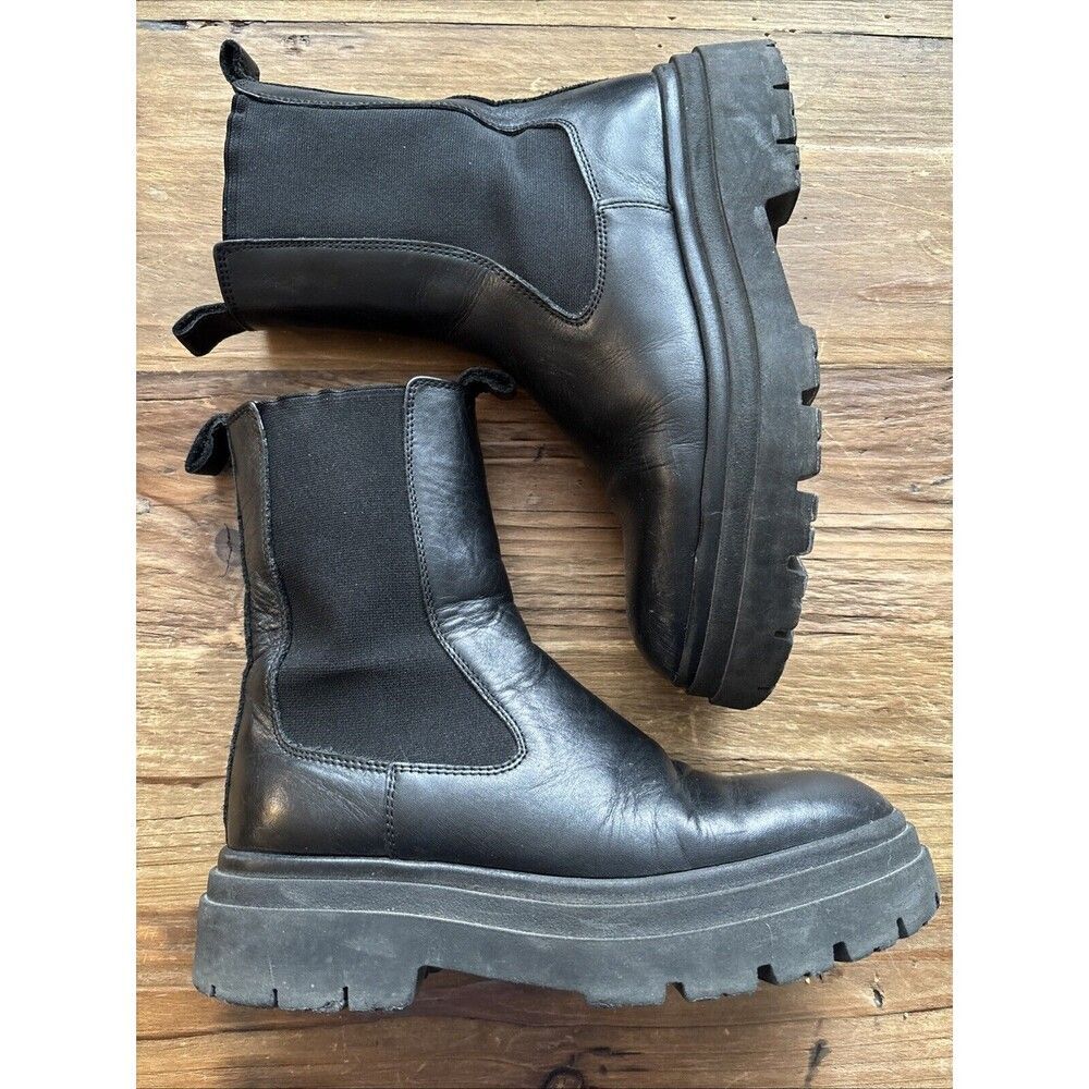 Zara Collection Pointed Toe Chelsea Boots Moto Y2K Grunge Festival  90s 80sSz 36